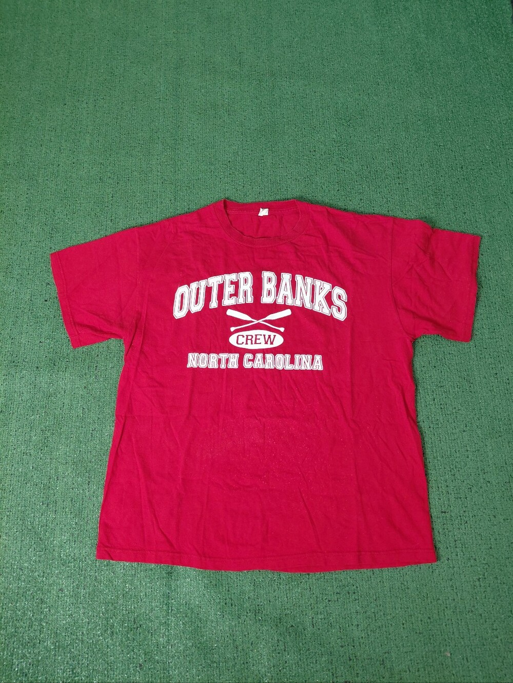 Outer Banks North Carolina Crew Outdoors Tourist Red T Shirt Sz Large